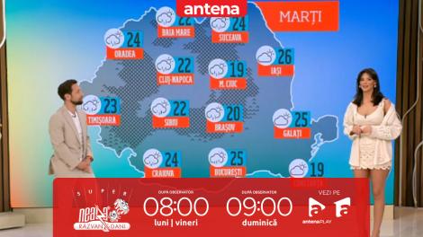 Super Neatza, 22 aprilie 2025. Prognoza meteo cu Ramona Olaru: Vremea se menține caldă, dar cu ploi și grindină în mai multe regiuni