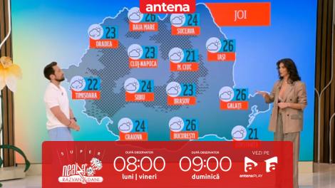 Super Neatza, 24 aprilie 2025. Prognoza meteo cu Ramona Olaru: Soare și temperaturi de vară în majoritatea țării