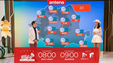 Super Neatza, 1 mai 2025. Prognoza meteo cu Ramona Olaru: Vreme caldă, cu maxime între 20 și 26 de grade