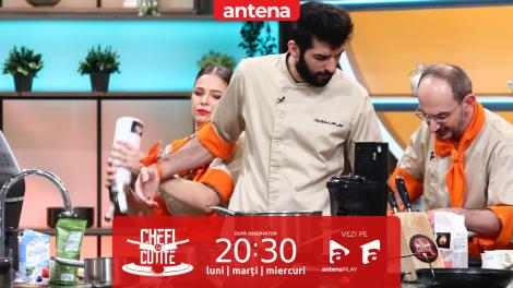 Chefi la cuțite | Sezonul 15, 20 mai 2025. Chef Orlando a răspuns cu o altă amuletă: concurenţii au fost legaţi 3 câte 3