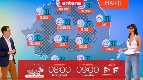 Super Neatza, 3 iunie 2025. Prognoza meteo cu Ramona Olaru: Vreme caldă, cu temperaturi de până la 34 de grade