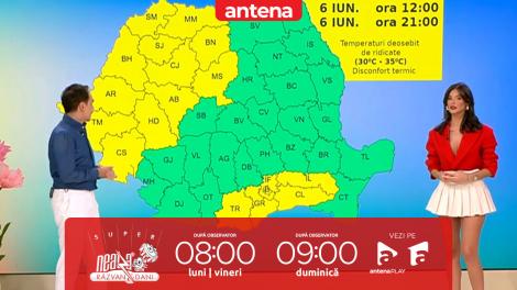 Super Neatza, 6 iunie 2025. Prognoza meteo cu Ramona Olaru: Temperaturile ajung până la 35 de grade