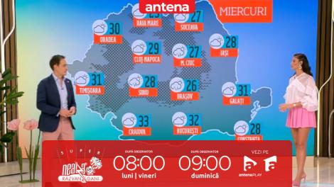Super Neatza, 18 iunie 2025. Prognoza meteo cu Ramona Olaru: Vreme călduroasă și disconfort termic în sudul țării