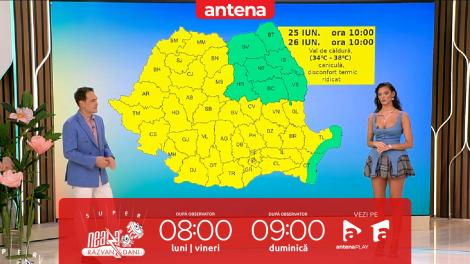 Super Neatza, 26 iunie 2025. Prognoza meteo cu Ramona Olaru: Caniculă și disconfort termic accentuat
