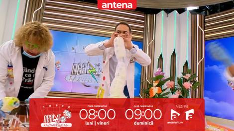Super Neatza, 27 iunie 2025. Spooky - Profesorul Trăsnit, experiment inedit cu coloranți alimentari și detergent de vase