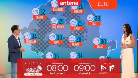 Super Neatza, 30 iunie 2025. Prognoza meteo cu Ramona Olaru: Averse în estul țării, caniculă severă sud