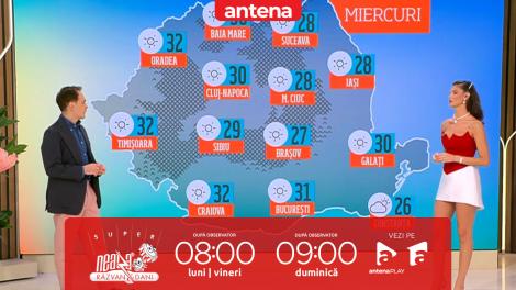 Super Neatza, 2 iulie 2025. Prognoza meteo cu Ramona Olaru: Cer senin și temperaturi plăcute