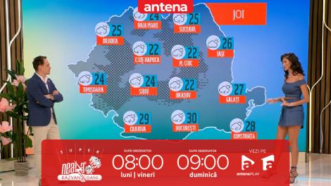Super Neatza, 17 iulie 2025. Prognoza meteo cu Ramona Olaru: Ploi torențiale și descărcări electrice în cea mai mare parte din țară