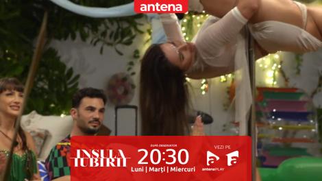 Insula iubirii Sezonul 9, 23 iulie 2025. Ispita Cristina Scarlevschi, surpriză pentru Claudiu Borca de ziua lui. Dans incendiar la bară