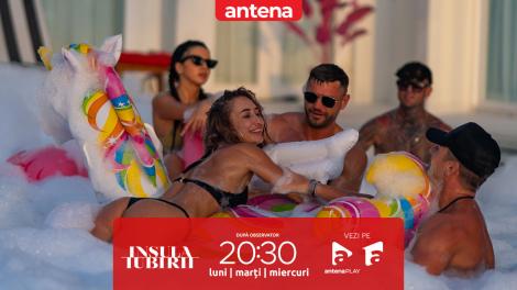 Insula iubirii Sezonul 9, 12 august 2025. Cum s-au distrat fetele la spuma party. Ce au făcut Maria Avram și ispita Cătălin Brînză pe plajă