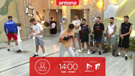 Mireasa sezonul 12, 20 august 2025. Task-ul ”Confruntarea titanilor” s-a lăsat cu accidentări! Ce au pățit Alexandru și Cristian