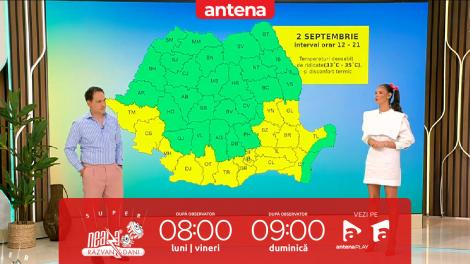 Super Neatza, 2 septembrie 2025. Prognoza meteo cu Ramona Olaru: Temperaturi deosebit de ridicate