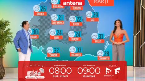 Super Neatza, 9 septembrie 2025. Prognoza meteo cu Ramona Olaru: Ploi slabe și o scădere a temperaturilor în nordul și centrul țării