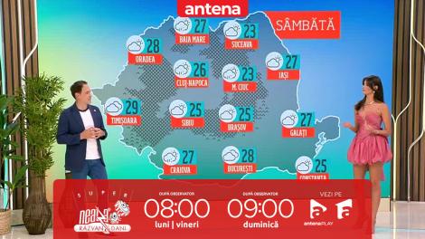 Super Neatza, 11 septembrie 2025. Prognoza meteo cu Ramona Olaru: Cer mai mult noros şi precipitaţii pe arii extinse