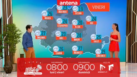 Super Neatza, 19 septembrie 2025. Prognoza meteo cu Ramona Olaru: Cer variabil, cu înnorări temporare în estul și centrul țării