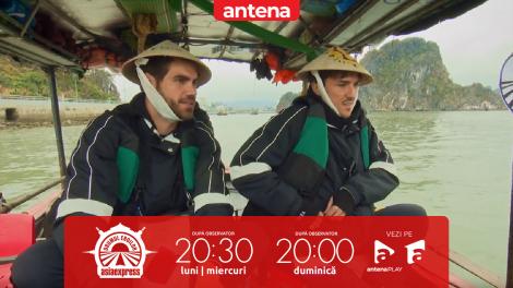 Asia Express, 28 septembrie 2025. Concurenții transportă apă și alimente pe o barcă