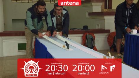 Asia Express, 13 octombrie 2025. Un joculeț care a testat răbdarea concurenților a stabilit ordinea plecării în cursă: Calul meu cred că era beat!