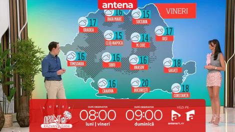 Super Neatza, 15 octombrie 2025. Prognoza meteo cu Ramona Olaru: Maximele termice se vor încadra intre 10 şi 16 grade