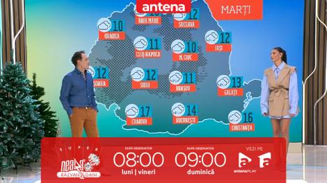 Super Neatza, 11 noiembrie  2025. Prognoza meteo cu Ramona Olaru: Cer mai mult noros și precipitații în estul și sud-estul țării