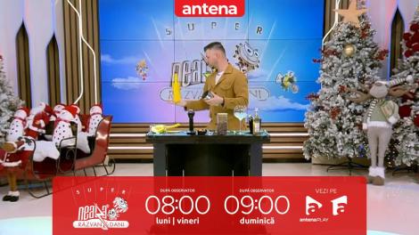 Super Neatza, 19 decembrie 2025. Luca Valentin, show spectaculos de Flair Bartending. Cocktailul vedetă al sărbătorilor