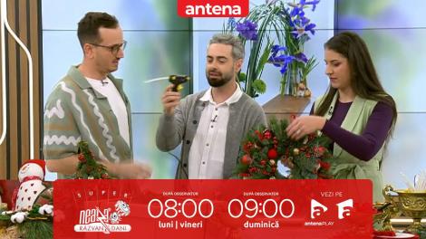Super Neatza, 19 decembrie 2025. Coronițe de Crăciun făcute acasă. Sfaturi de la un designer floris