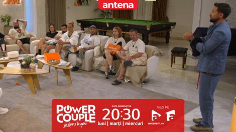 Power Couple Rom&acirc;nia, 12 ianuarie 2026. Clasamentul cuplurilor după proba Iubita mea e praștie