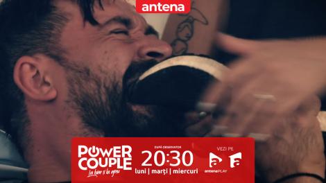Power Couple Rom&acirc;nia, 13 ianuarie 2026. A mușcat dintr-un adidas! Oase trece prin durerile nașterii la proba &rdquo;Au, mami!&rdquo;