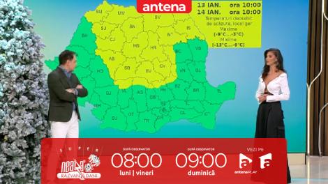 Super Neatza, 14 ianuarie 2026. Prognoza meteo cu Ramona Olaru: Vremea se &icirc;ncălzește &icirc;n cea mai mare parte din țară