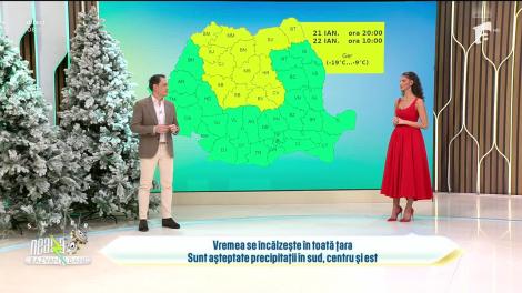 Super Neatza, 22 ianuarie 2026. Prognoza meteo cu Ramona Olaru: Vremea se &icirc;ncălzește &icirc;n toată țara