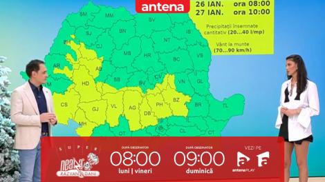 Super Neatza, 26 ianuarie 2026. Prognoza meteo cu Ramona Olaru:  Vreme caldă, dar ploioasă!