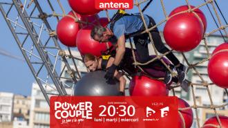 Power Couple Rom&acirc;nia, 18 februarie 2026. Marius Urzică n-a mai ținut cont de durerea de spate! Ce punctaj a obținut cu Simona la scara cu mingi