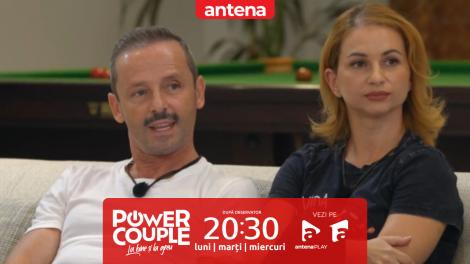 Vine runda finală! Nu rata următoarea ediție Power Couple Rom&acirc;nia, de la 20:30, pe Antena 1 și &icirc;n AntenaPLAY