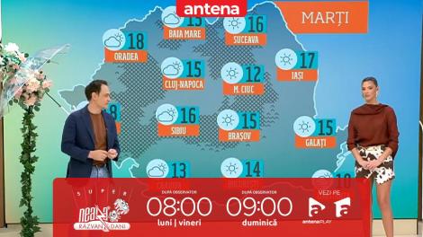 Super Neatza, 10 martie 2026. Prognoza meteo cu Ramona Olaru: Maximele termice pot ajunge p&acirc;nă la 19 grade