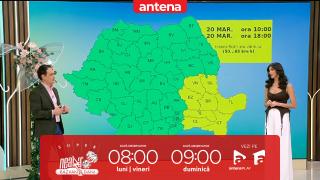 Super Neatza, 20 martie 2026. Prognoza meteo cu Ramona Olaru: Cer mai mult noros și precipitații slabe