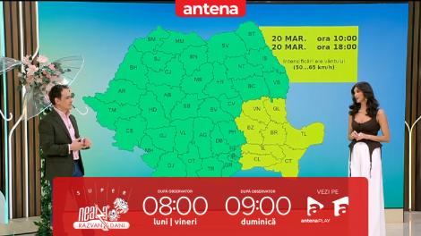 Super Neatza, 20 martie 2026. Prognoza meteo cu Ramona Olaru: Cer mai mult noros și precipitații slabe