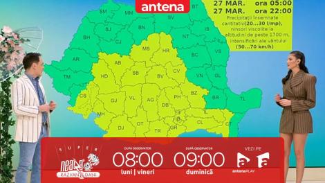 Super Neatza. Prognoza meteo cu Ramona Olaru: Cer acoperit și ploi &icirc;nsemnate cantitativ