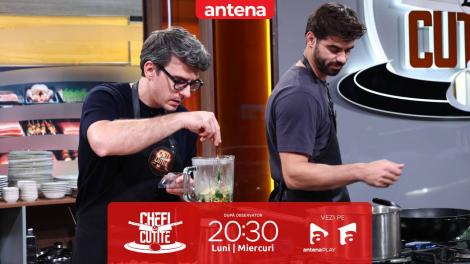 Chefi la cuțite | Sezonul 17.  Ștefan Floroaica și Alexandru Ion, invitați speciali! Actorii au gătit paste cu sos verde și somon