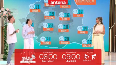 Neatza de Weekend. Prognoza meteo cu Diana Munteanu: Vreme &icirc;nsorită și caldă