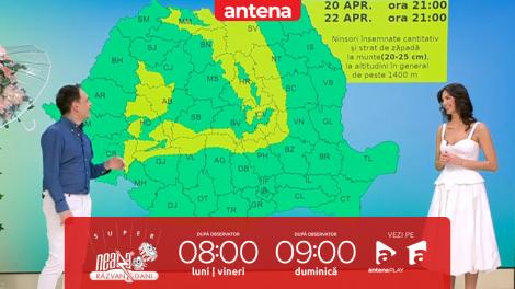 Super Neatza. Prognoza meteo cu Ramona Olaru: Maxime termice ce nu vor depăși 14-15 grade