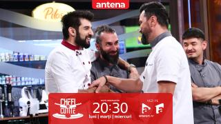 Se servește un battle rarisim! Nu rata următoarea ediție Chefi la cuțite, de la 20:30, pe Antena 1 și în AntenaPLAY