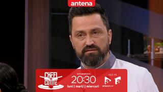 O altfel de confruntare! Nu rata următoarea ediție Chefi la cuțite, de la 20:30, pe Antena 1 și în AntenaPLAY