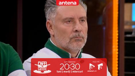 Chefi la cuțite | Sezonul 17. Cum a reacționat chef Sautner, liderul echipei verzi, c&acirc;nd a aflat că au fost descalificați din Battle: &bdquo;Ești cam dură, Irina!&rdquo;