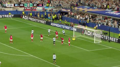 Lionel Messi deschide scorul după pasa perfectă a lui Facundo Medina (min. 38) | Argentina - Austria