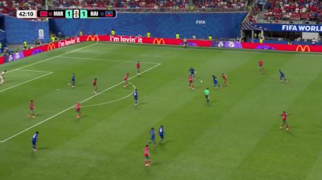 Gol Isidor! Șut de la distanță, iar Bono nu a putut interveni (min. 42) | Maroc - Haiti
