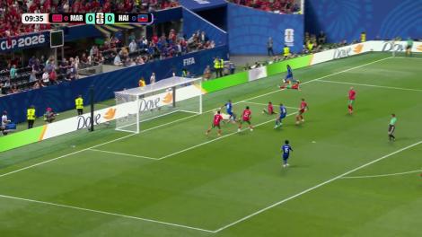 Gol Joseph! Atacantul finalizează elegant cu călc&acirc;iul (min. 10) | Maroc - Haiti