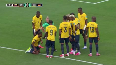 Leroy Sane deschide scorul după o fază care st&acirc;rnește controverse (min. 2) | Ecuadoar - Germania