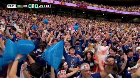 GOOL Japonia! Kaishu Sano &icirc;nscrie după o acțiune individuală superbă (min. 29) | Brazilia - Japonia