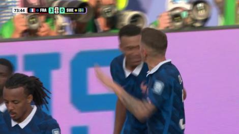 Kylian Mbappe realizează &rdquo;dubla&rdquo; (min. 74)| Franța - Suedia