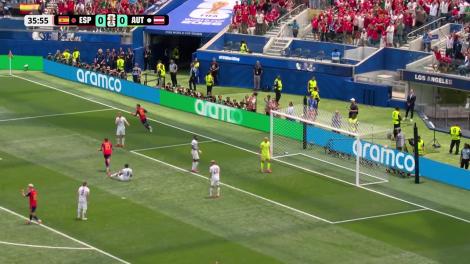 Mikel Oyarzabal &icirc;nscrie cu un șut la nivelul ierbii (min. 34) | Spania - Austria