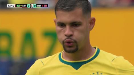 Penalty ratat! Bruno Guimaraes nu reușește să &icirc;nscrie de la 11 metri (min. 14) | Brazilia - Norvegia